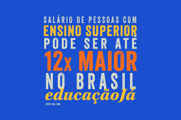 Salário de pessoas com ensino superior pode ser até 12x maior no Brasil